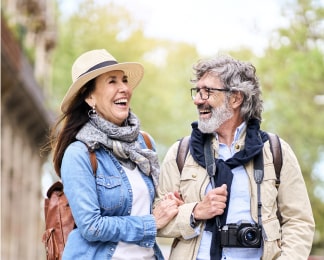 Couple laughing